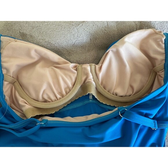 Lands End Tankini Blue Size 4 NEW NWT Bathing Suit Swimsuit Womens Ladies Small - Picture 6 of 8